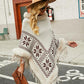 BeautifulMe Fringe Geometric Cape Sleeve Poncho