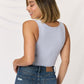 Zenana Square Neck Wide Strap Cropped Cami - Brand Zenana