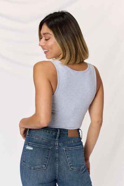 Zenana Square Neck Wide Strap Cropped Cami - Brand Zenana