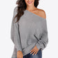 One Shoulder Dolman Sleeve Sweater
