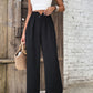 INSPRIRE ME Ruched High Waist Straight Leg Pants