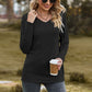 Drawstring Dropped Shoulder Hooded T-Shirt