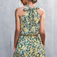 Women's Floral Tied Sleeveless Mini Dress