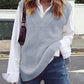 Zoe&Hannah Ribbed V-Neck Sleeveless Sweater Vest