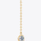 Moissanite Chain Earrings in Gold or Silver