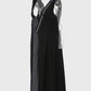 GAWQO Contrast Pleated Zip-Back Pinafore Dress
