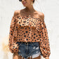 Adelisa & Yehn Polka Dot Off-Shoulder Layered Blouse
