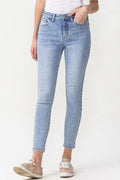 Lovervet Full Size Talia High Rise Crop Skinny Jeans *