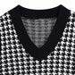 Houndstooth V-Neck Sweater Vest