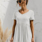 V-Neck Short Sleeve Babydoll Top
