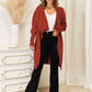 Long Sleeve Open Front Longline Cardigan