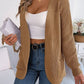 SocialBee Open Front Long Sleeve Cardigan with Pockets