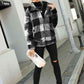 Kinsley Natalie Plaid Zip-Up Collared Jacket