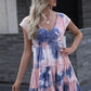 Women's NovaAnna Tie-Dye Ruffle Hem Dress