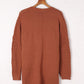 Women's Full SIze Brown Woven Open Front Longline Cardigan with Pockets