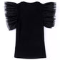 Women's Polka Dot Flutter Sleeve Top