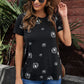 SO CHIC Full Size Dandelion Print Round Neck Tee