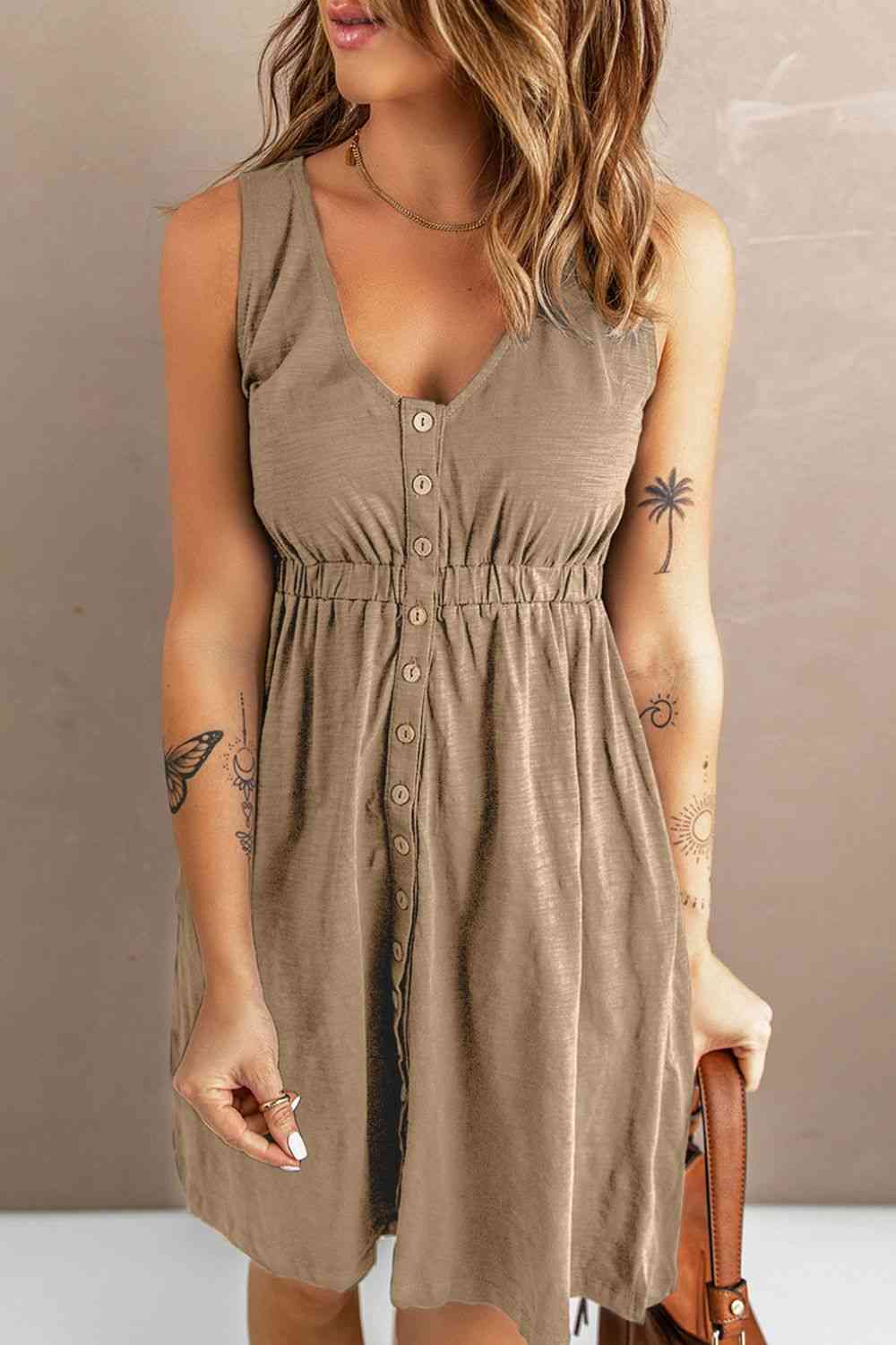 Women's Dana Sleeveless Button Down Mini Magic Dress