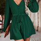 BodatiousJumpers Long Flounce Sleeve V-Neck Romper