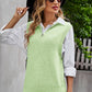 Quarter-Zip Ribbed Sweater Vest