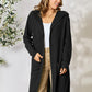 Basic Bae Full Size Ribbed Open Front Long Sleeve Cardigan