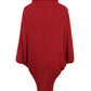 One Size Fringe Detail Long Sleeve Ribbed Poncho
