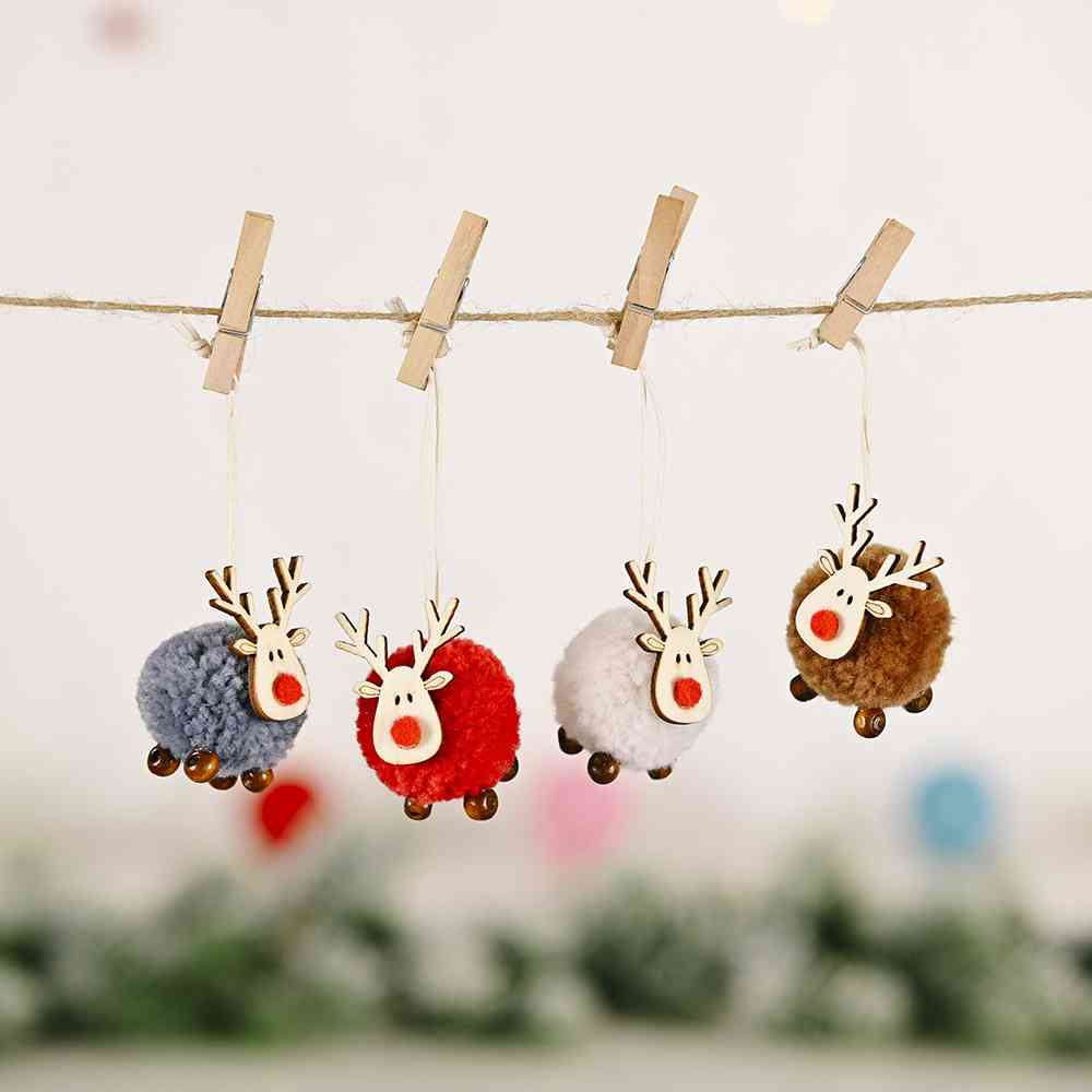 4-Piece Reindeer Hanging Christmas Widgets