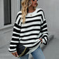 Striped Dropped Shoulder Sweater