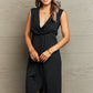 Black Deep V Sleeveless Tulip Hem Dress