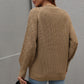 Rib-Knit Plunge Raglan Sleeve Cardigan