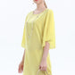 Women's DANICA Round Neck Half Flutter Short Sleeve Tunic Blouse
