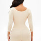 Full Size Zip Up Lace Detail Long Sleeve Shapewear
