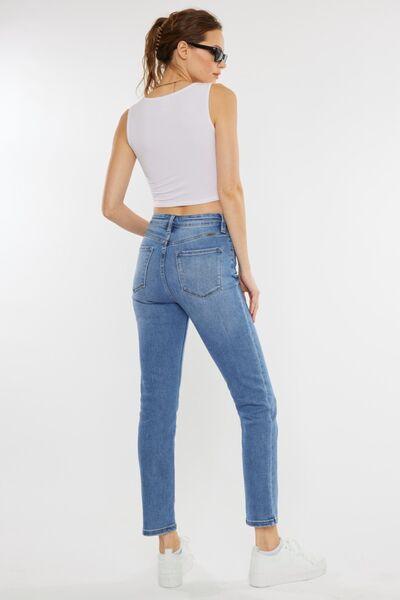 Kancan Full Size Cat's Whiskers High Waist Jeans *