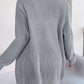 SocialBee Open Front Long Sleeve Cardigan with Pockets