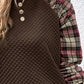 Plaid Round Neck Sweatshirt