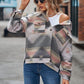 Printed Collared Neck Jacket