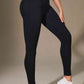 Black Wide Waistband Sports Leggings