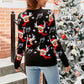 Full Size CHRISTMAS Reindeer Round Neck Sweater