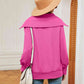 Full Size Half-Zip Collared Sweatshirt