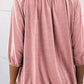 Full Size Gathered Detail Round Neck T-Shirt