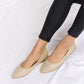 Forever Link Champagne Rhinestone Point Toe Flat Slip-Ons