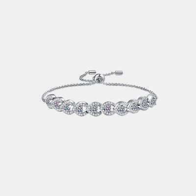 1 Carat Moissanite 925 Sterling Silver Bracelet 💜