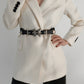 Jessica Anne Beauty Double Buckle PU Leather Belt