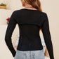 ZELDAMARIE Scoop Neck Long Sleeve Knit Top
