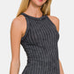 Zenana Ribbed Grecian Neck Tank