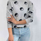 Patterned Drop Shoulder Sweater