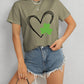 Heart Lucky Clover Short Sleeve T-Shirt
