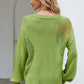 Beauteous Openwork Round Neck Dropped Shoulder Knit Top
