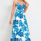 Printed Surplice Maxi Cami Dress