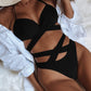Crisscross Halter Neck Bikini Set